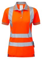 PULSAR&reg; Protect Women's Short Sleeve Polo Shirt Orange - Recycled Content