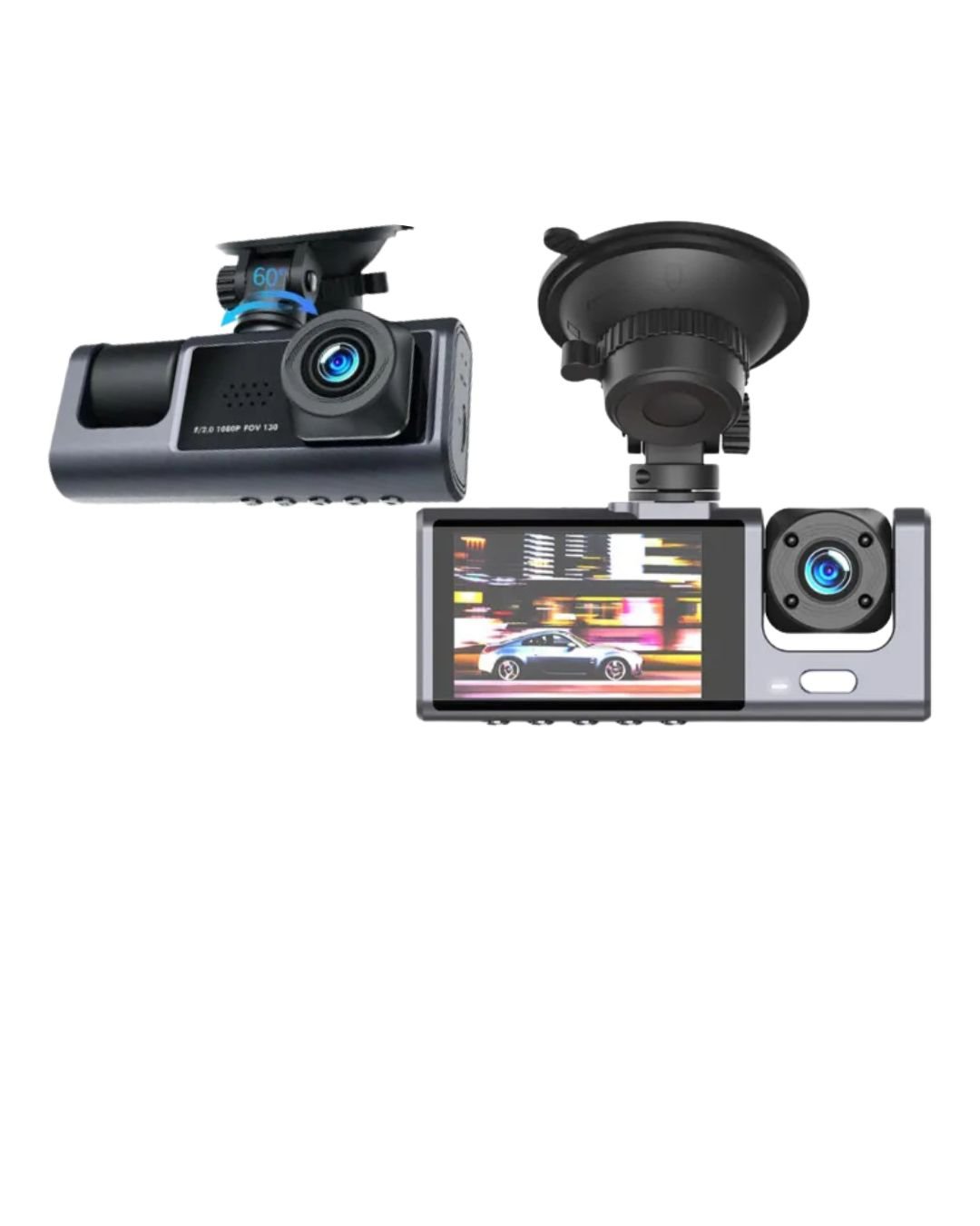 XO BLACK DASH CAM FRONT , REAR & REG CAM