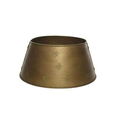 Antique Gold Metal Chistmas Tree Skirt - 70cm x 28cm