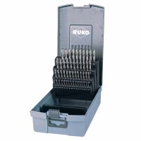 Ruko 50Pc HSS Ground Bit Set 1 to 5.9mm x 0.1mm Increments in Plastic Box Sureweld Dublin Ireland