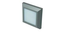 TWILIGHT 3W LED square wall light, IP65, Grey, 3000K