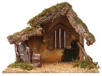 Nativity Shed/No Figures/LED Lights   (89949)