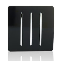 TRENDI 3 GANG 2 WAY SWITCH BLACK