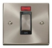 45A 'Ingot' 1 Gang DP Switch with Neon