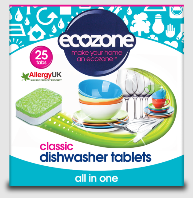 Ecozone Cleaning Tablets SMALL Dishwasher Classic 25 Tabs 500g cnfoods