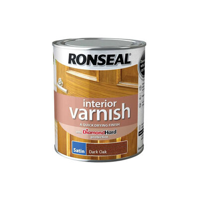 Ronseal Internal Varnish Gloss 750ml Dark Oak