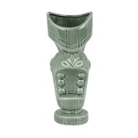 Ceramic Large Mouth Tiki Mug - 650ml - Jungle Green