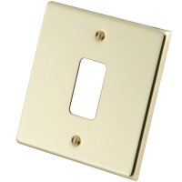 Polished Brass 1 Gang Grid Plate 6050-350