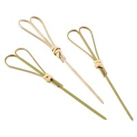 Bamboo Heart Shape Looped Wooden Skewers 12cm pack of 100