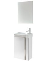 PRAGUE 45CM GLOSS WHITE WALL HUNG VANITY UNIT