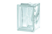 Glass Block Corner Clear Wavy 190 x 190 x 80mm