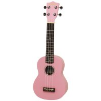 Aria Maikai MKU1 Soprano Ukulele with Bag, Pink
