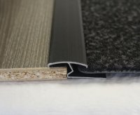 Trojan Black Laminate to Carpet 30mm Z Profile 0.9 Metre