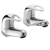 Tucker French Radlett Basin Pillar Tap (Pair) Chrome
