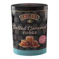 Baileys salted caramel flavoured luxury fudge in tin - 12 x 250g
