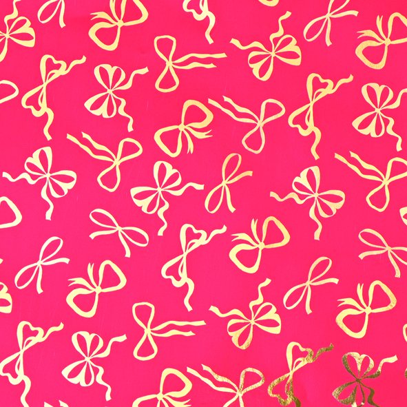 PAPER RED WITH GOLD BOWS