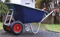 Workman Trojan Twin Wheel Wheelbarrow 200 Litre Blue