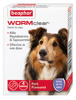 Beaphar WORMclear&reg; Worming Tablets for Large Dogs (up to 40kg) 4 tablets x 1