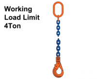 Single Leg 10MM Chain Slings with Safety Hook