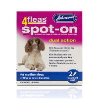 Johnsons 4Fleas Spot On Medium Dog VMD  1x6
