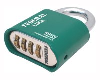 Federal Combination Padlock Resettable 50mm 4 Digit