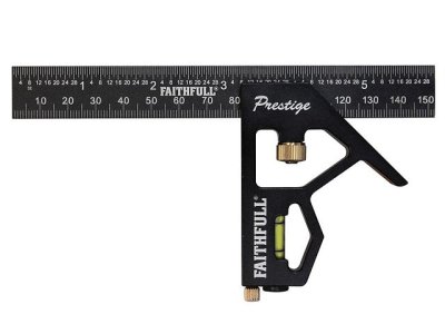 Faithfull Prestige 12" Combination Square - Black Aluminium
