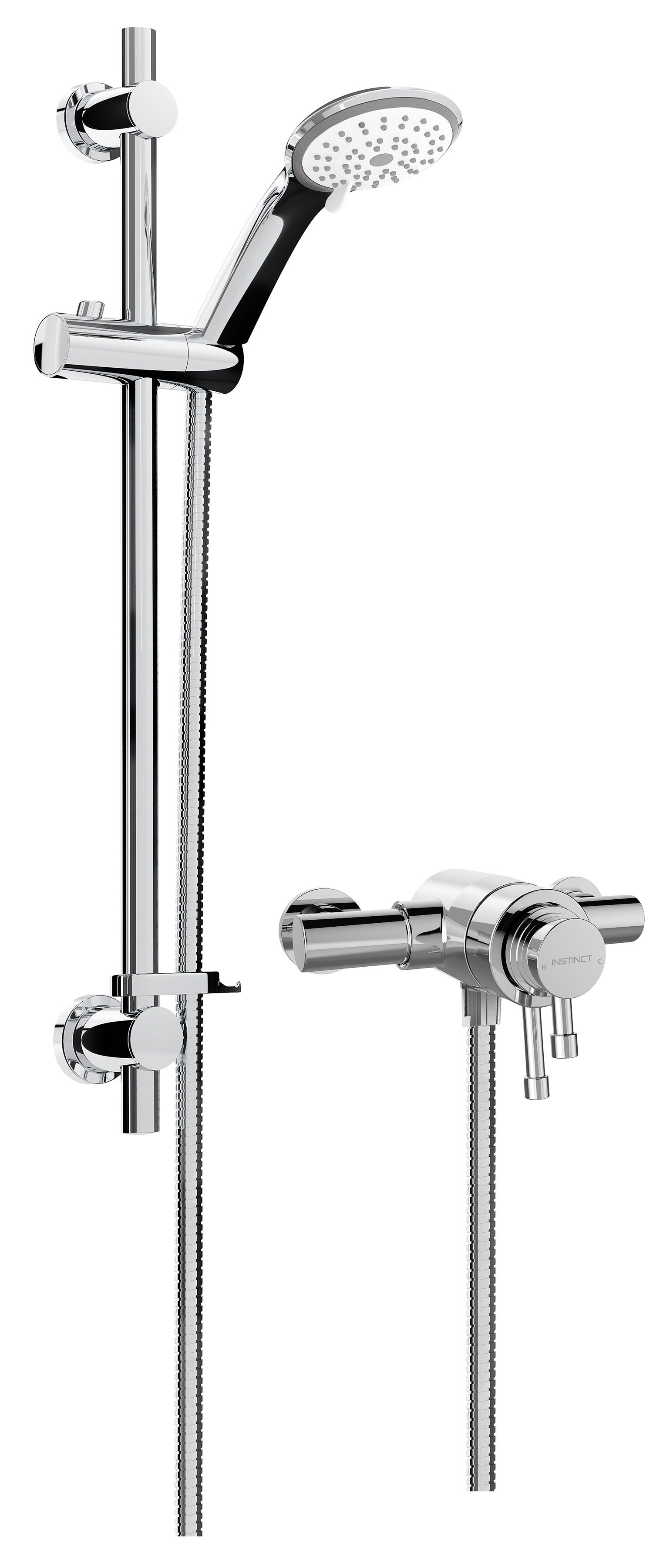 Tucker French Vardi Dual Lever Exposed Mini Valve Shower EV
