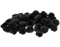 Pom Poms - 25mm & 40mm Black (30 pieces)