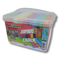 Jumbo Sidewalk Chalk - Coloured (50pcs)