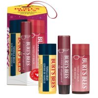 Burt's Bees Mistletoe Kiss Red 3pc Lip Gift Set