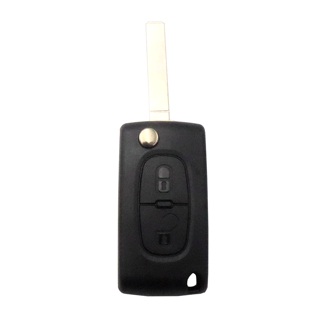 Peugeot/Citroen 2 Button Flip Remote Case with VA2 Blade