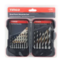 Brad Point Wood Bit Set 3.0-10.0mm 15 Piece