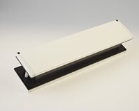 UNICORN L/PLATE 38MM-78MM WHITE/BLACK ENDS