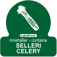 Allergen Lable - Celery, 30x30mm, 500 labels per roll