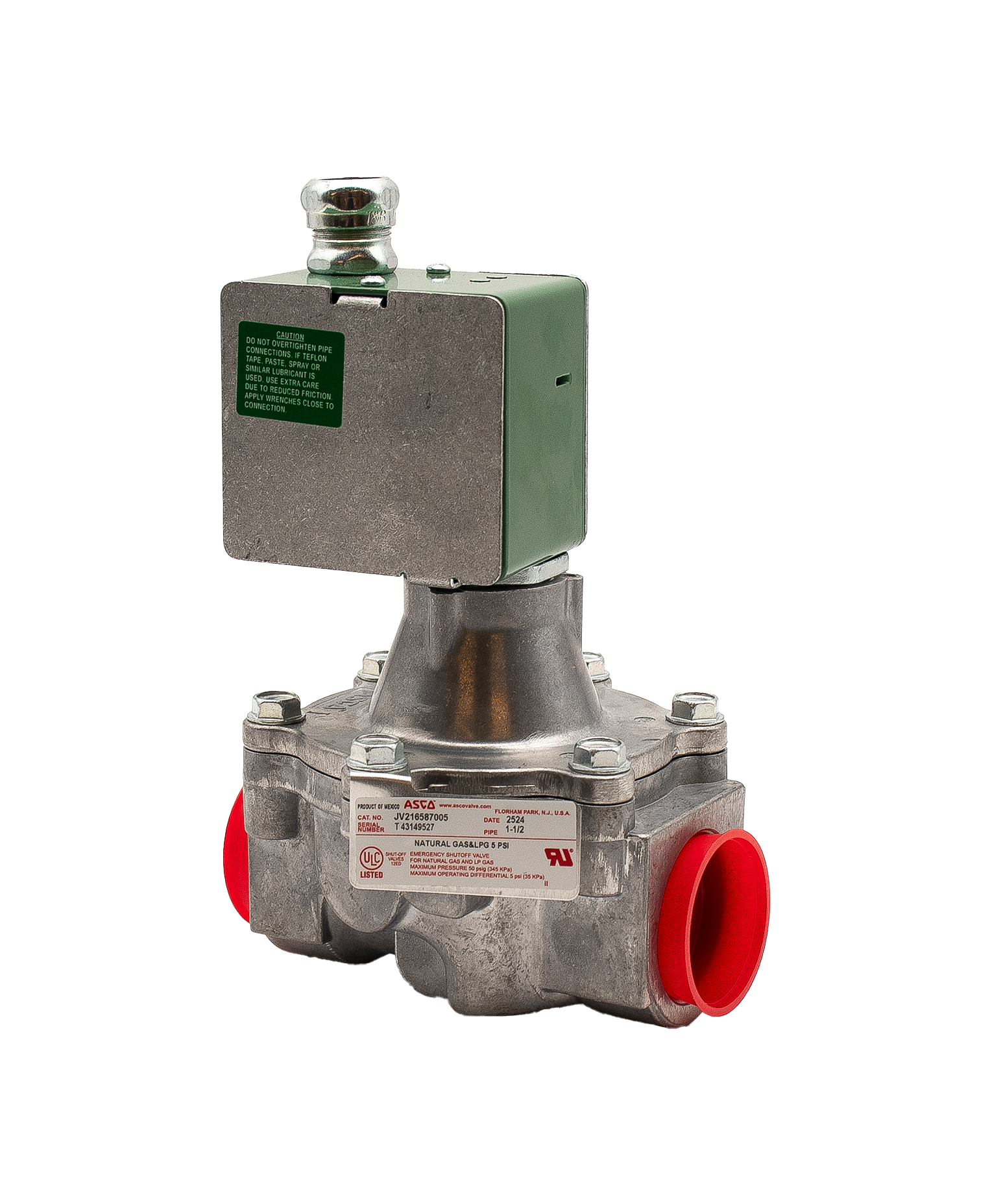 Asco 1-1/2" Mechanical Gas Valve (pull to trip) - dolans