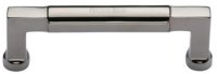 C0312 101-PNF - Heritage Brass Cabinet Pull Bauhaus Design 101MM CTC Polished Nickel Finish