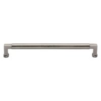 C0312 203-SN - Heritage Brass Cabinet Pull Bauhaus Design 203mm CTC Satin Nickel Finish