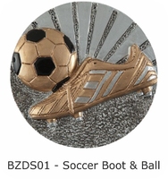 70mm Soccer Ball & Boot Blaze Disc