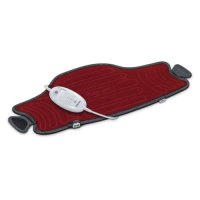 The Multifunctional Heat Pad has a red breathable and snuggly cover. 