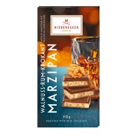 Milk chocolate covered marzipan bar with walnut & rum croquant 10x110g