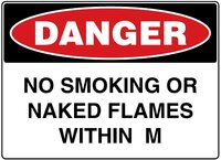 Flammable & No Smoking Sign - Available in Sign Material - PVC, ACM, ADHESIVE