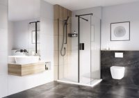 Tucker French 500mm Corner Wet Room Panel - 10mm (Actual Width 450mm)