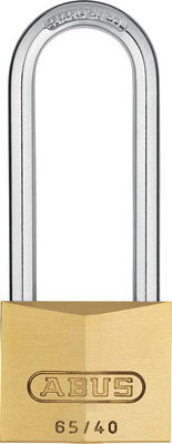 Abus 65 Brass Long Shackle Padlock 40mm