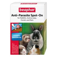 Beaphar 15342 Anti Parasite Spot On Rabbit & Guinea Pigs Ferrets & Rats 4 pipettes - SINGLE