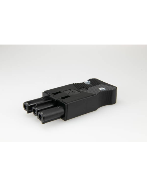 Metway 3 Pole Male Flat Black Plug Connector