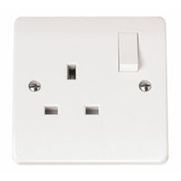 Click Mode 1 Gang Double Pole 13A Switched Socket