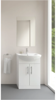 Floor Standing Vanity Unit & Washbasin White - 65cm
