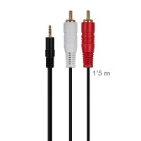 Fonestar 3.5mm Stereo Mini Jack to Twin RCA Audio Cable - 1.5m