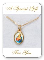 Necklet/Medal with Picture/Sacred Heart   (6771/SH)