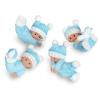 Resin Playful Baby Blue 71 x 37 x 43 - Pack of 4 Assorted